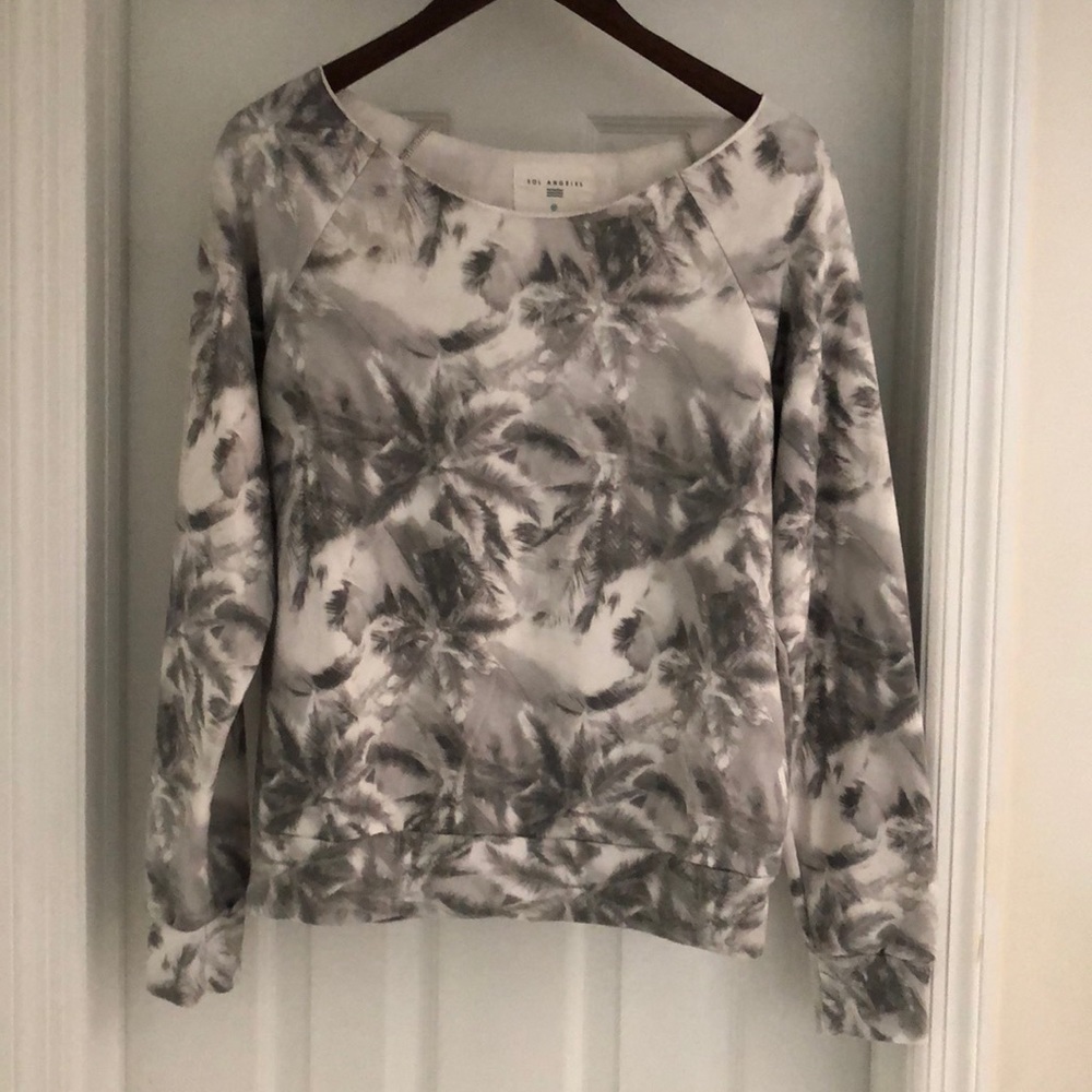 Sol Angeles White Palm sweatshirt — like new!